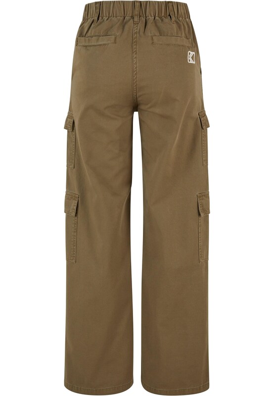 Karl Kani Wide Leg Pantaloni Cargo In Oliva