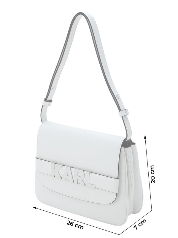 Karl Lagerfeld Borsa A Spalla In Bianco