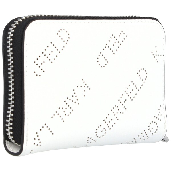 Karl Lagerfeld Portamonete 'Punched' In Bianco