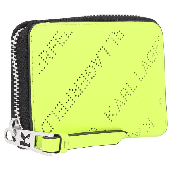 Karl Lagerfeld Portamonete 'Punched' In Verde