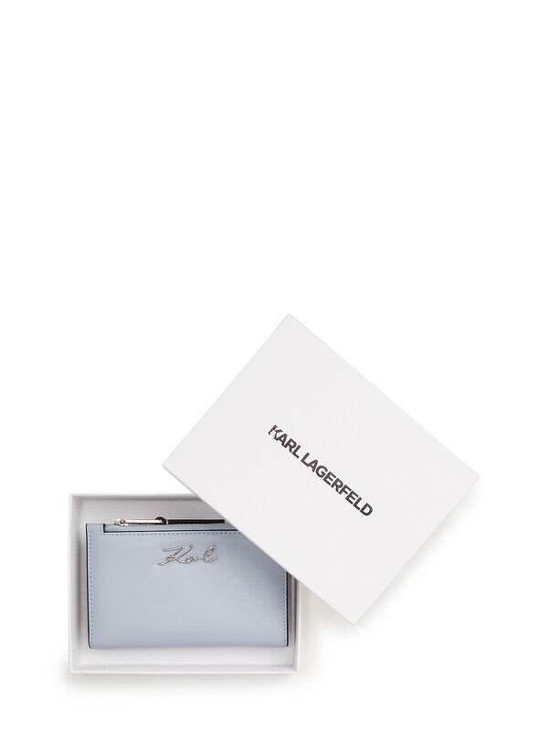 Karl Lagerfeld Portamonete 'SIGNATURE SLIM BI-FOLD' In Blu