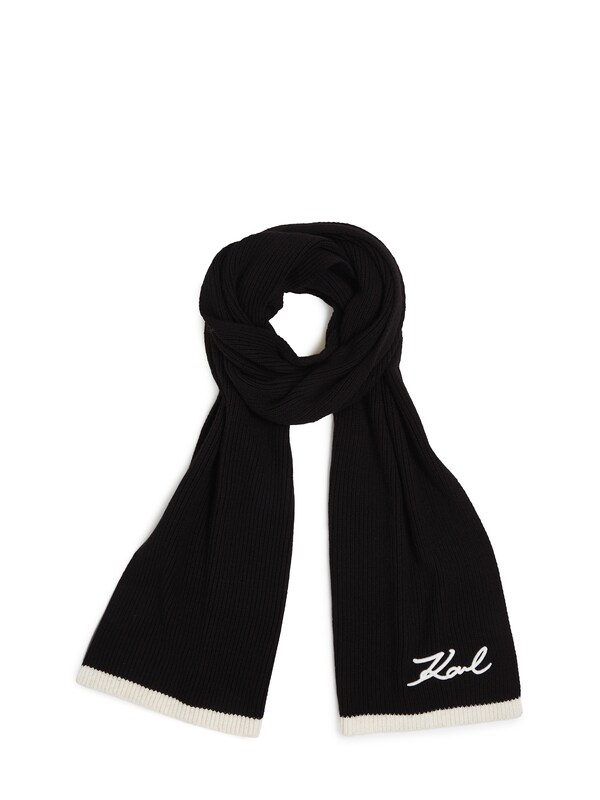 Karl Lagerfeld Sciarpa 'Signature' In Nero