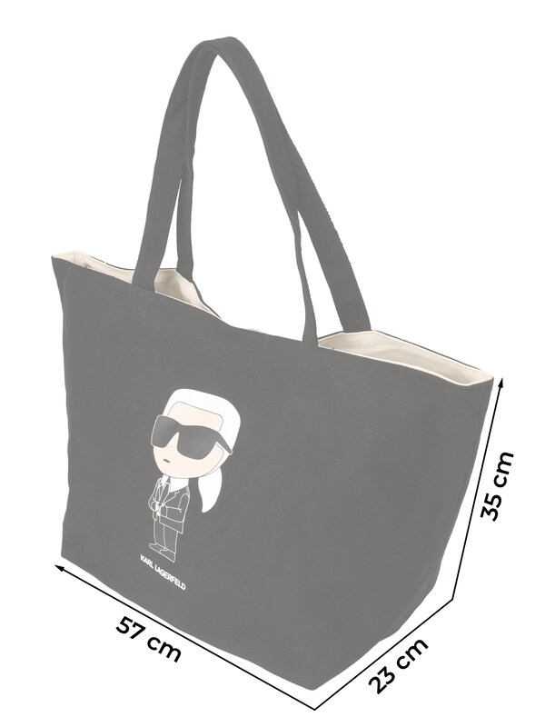 Karl Lagerfeld Shopper 'Ikonic 2.0.' In Nero