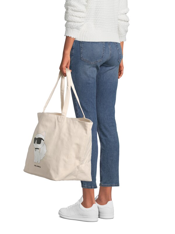 Karl Lagerfeld Shopper In Bianco Bianco Lana