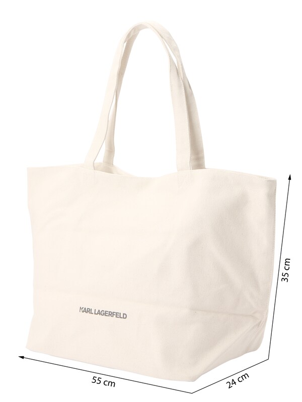 Karl Lagerfeld Shopper In Bianco Bianco Lana