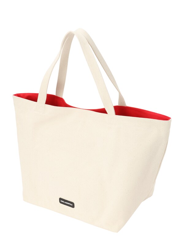 Karl Lagerfeld Shopper 'Rue St-Guillaume' In Bianco Naturale