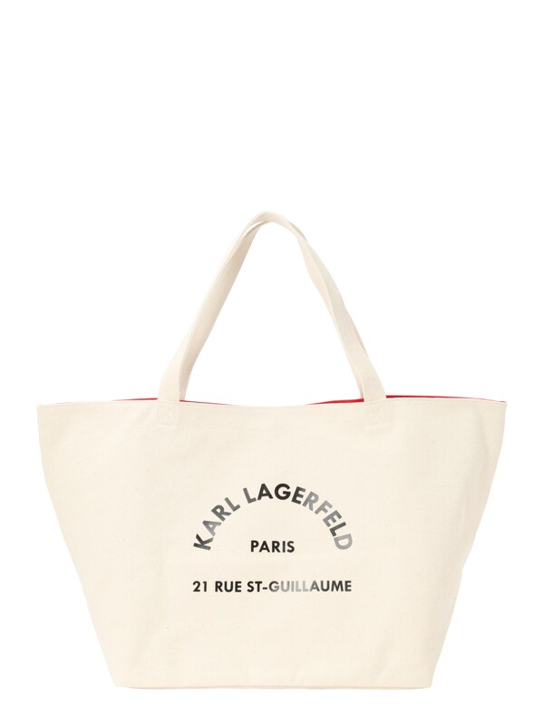 Karl Lagerfeld Shopper 'Rue St-Guillaume' in Bianco Naturale