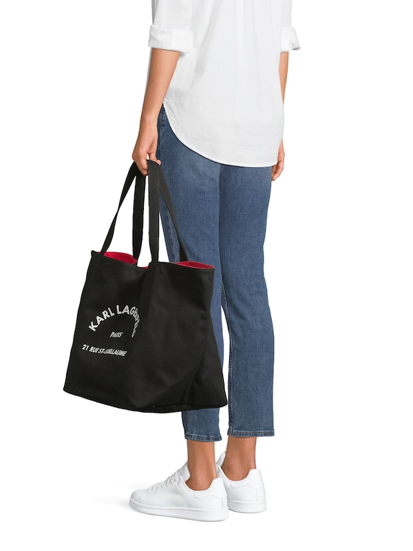 Karl Lagerfeld Shopper 'Rue St-Guillaume' In Nero