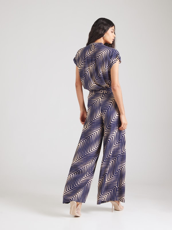 King Louie Wide Leg Pantaloni Con Pieghe 'Marnie Cleo' In Blu Scuro