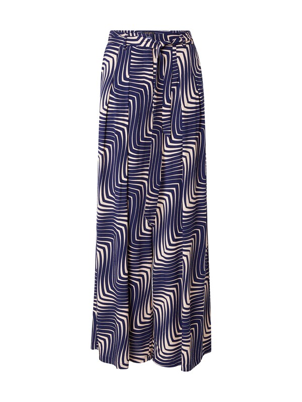King Louie Wide leg Pantaloni con pieghe 'Marnie Cleo' in Blu Scuro