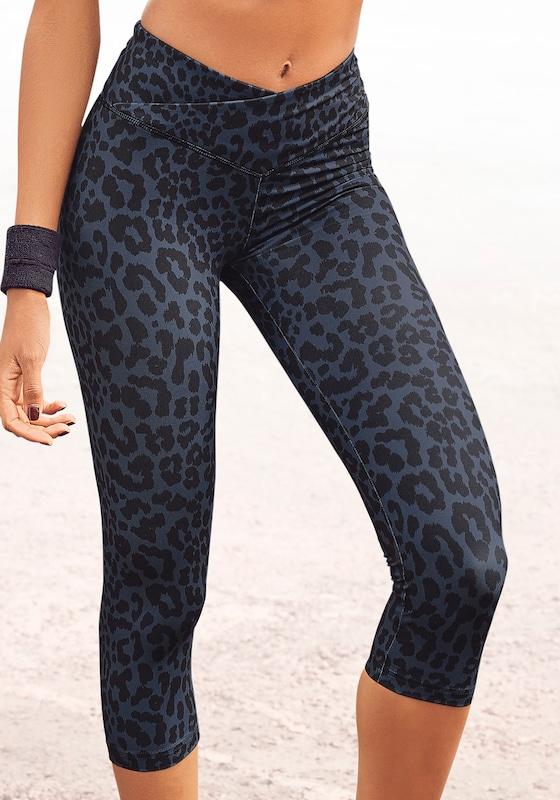 LASCANA ACTIVE Skinny Pantaloni Sportivi In Navy Nero