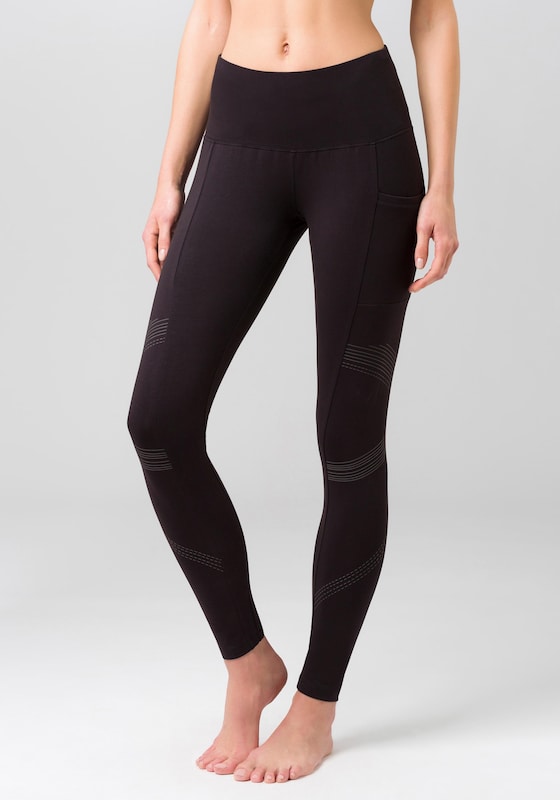 LASCANA ACTIVE Skinny Pantaloni Sportivi In Nero