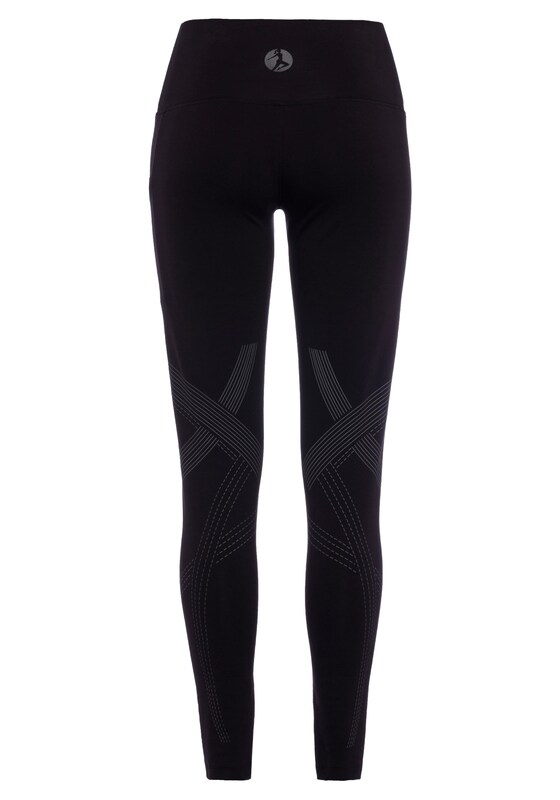 LASCANA ACTIVE Skinny Pantaloni Sportivi In Nero