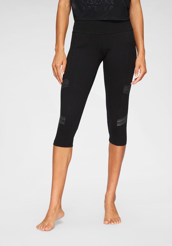 LASCANA ACTIVE Skinny Pantaloni Sportivi In Nero