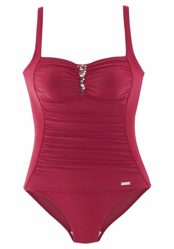 LASCANA Bustino Costume intero modellante in Rosso