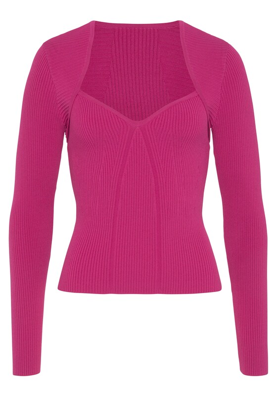 LASCANA Pullover in Fucsia