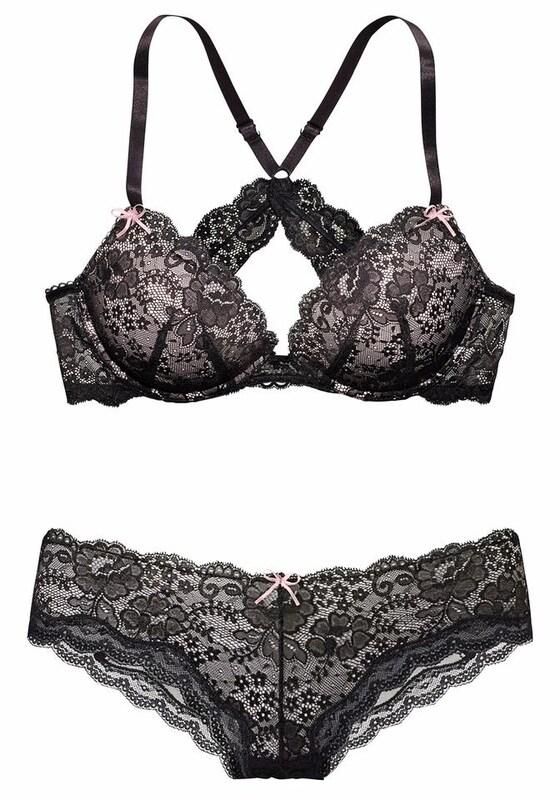 LASCANA Push-up Set Di Biancheria In Nero