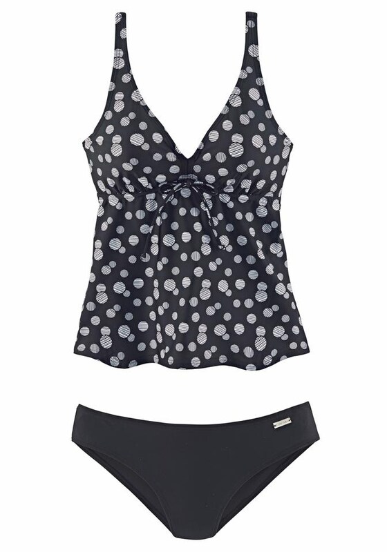 LASCANA T-shirt Tankini in Antracite