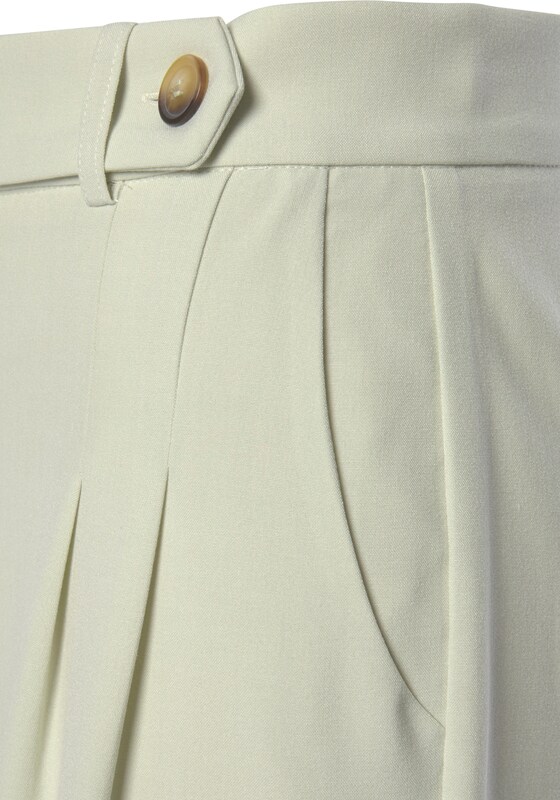 LASCANA Wide Leg Pantaloni Con Piega Frontale In Verde Pastello
