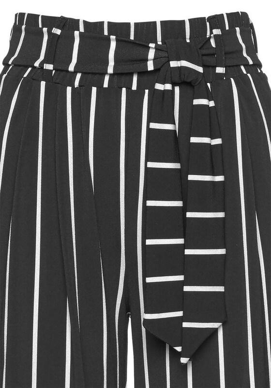 LASCANA Wide Leg Pantaloni Con Pieghe In Nero
