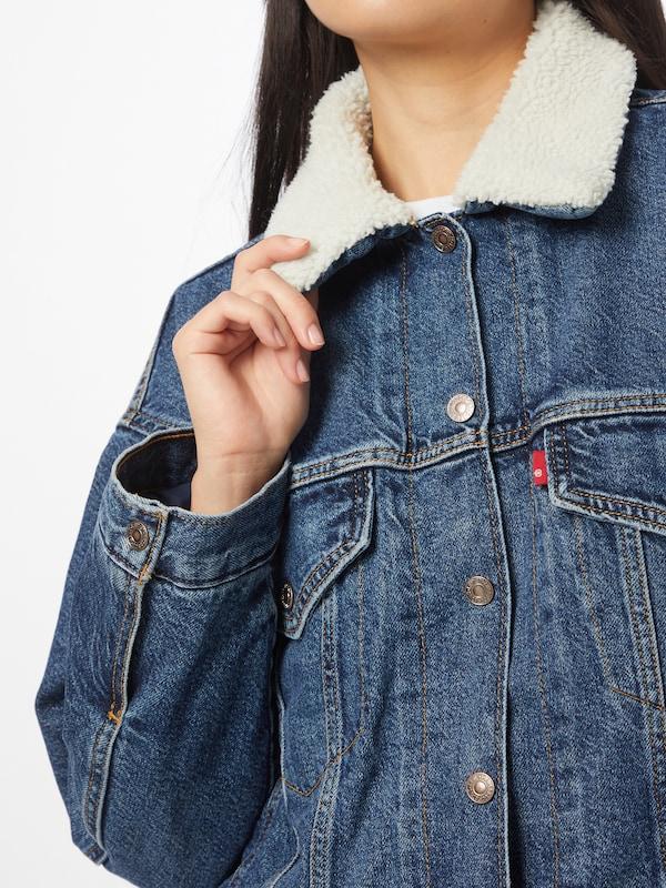 LEVI'S ® Giacca Di Mezza Stagione 'Cropped Loose Sherpa' In Blu