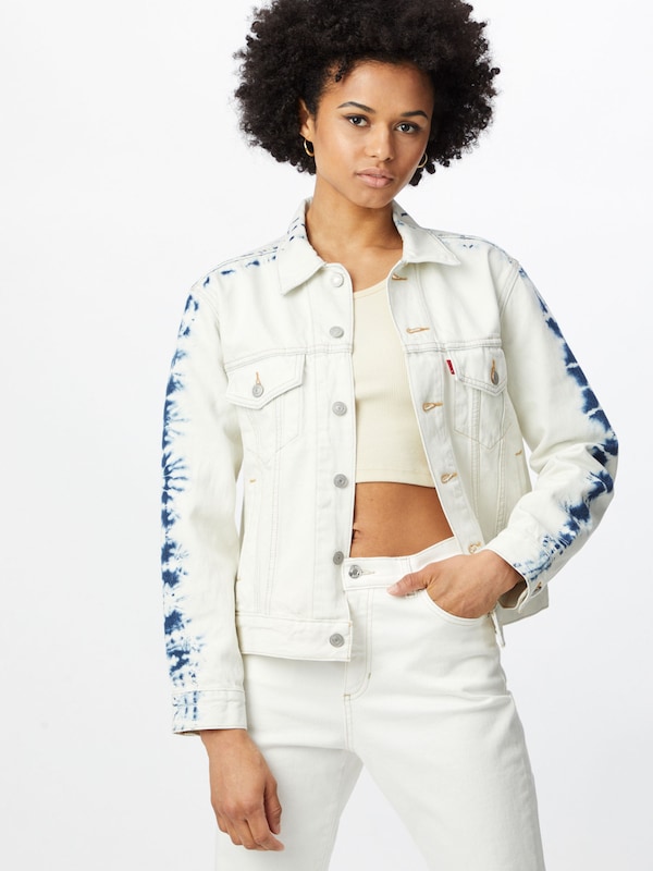 LEVI'S ® Giacca Di Mezza Stagione 'Ex-Boyfriend Trucker Jacket' In Bianco Denim