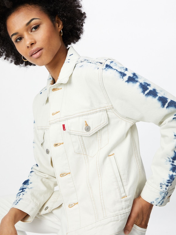 LEVI'S ® Giacca Di Mezza Stagione 'Ex-Boyfriend Trucker Jacket' In Bianco Denim