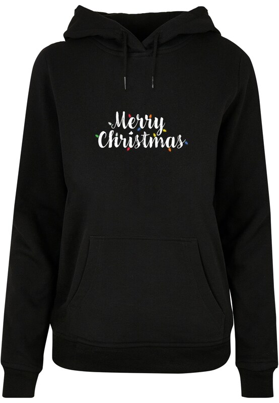 Merchcode Felpa 'Merry Christmas Lights ' in Nero