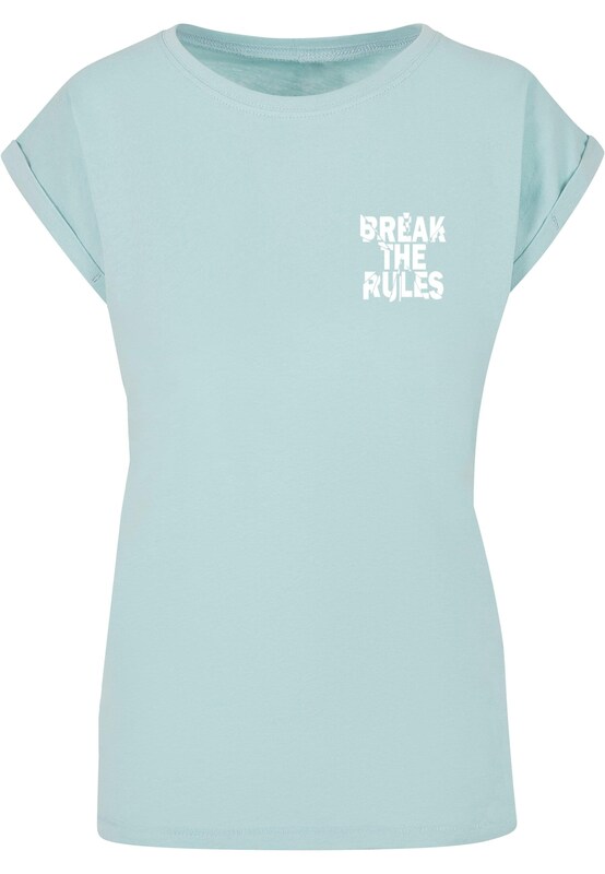 Merchcode Maglietta 'Break The Rules 2' in Turchese
