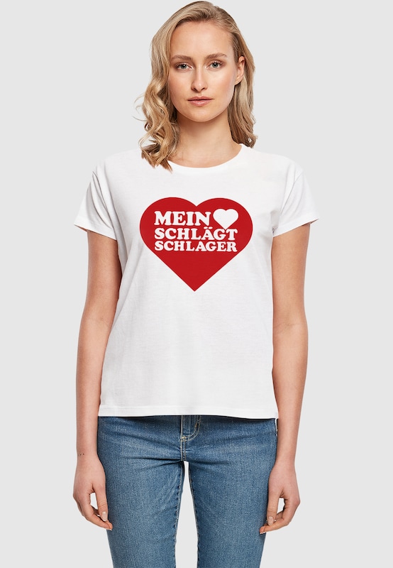 Merchcode Maglietta 'MHSS Herz' In Bianco