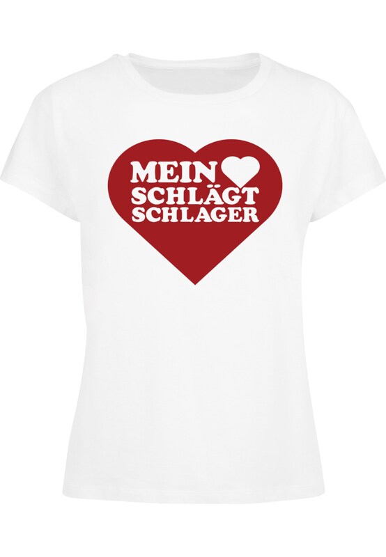 Merchcode Maglietta 'MHSS Herz' in Bianco
