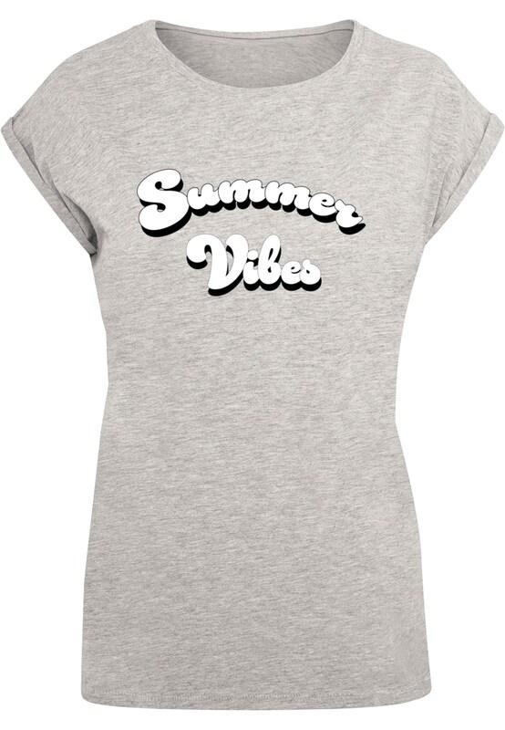 Merchcode Maglietta 'Summer Vibes' in Grigio Sfumato