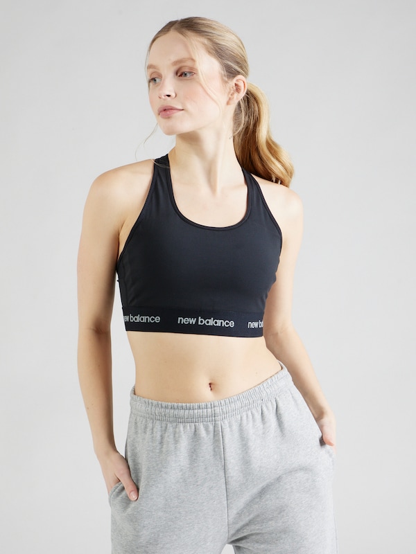 New Balance Bustino Reggiseno Sportivo In Nero