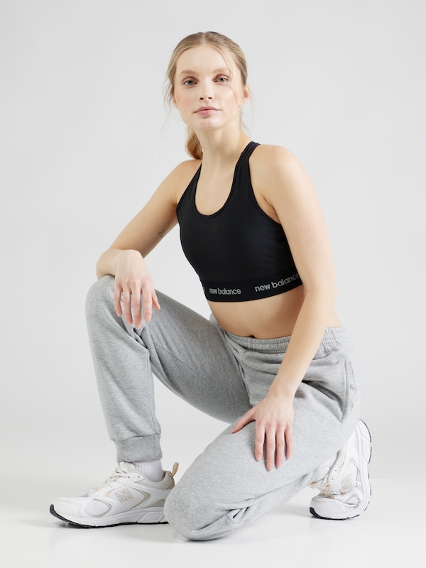 New Balance Bustino Reggiseno Sportivo In Nero