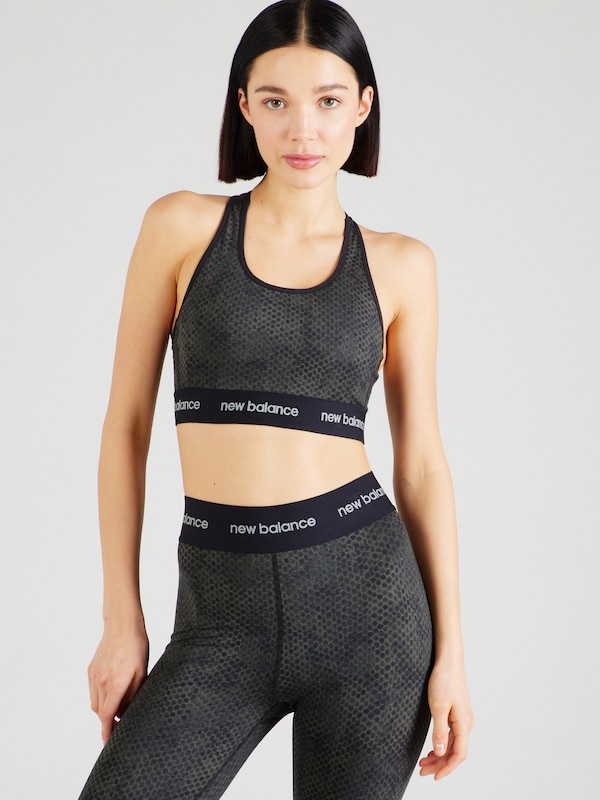 New Balance Bustino Reggiseno Sportivo In Nero