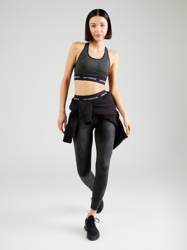 New Balance Bustino Reggiseno Sportivo In Nero