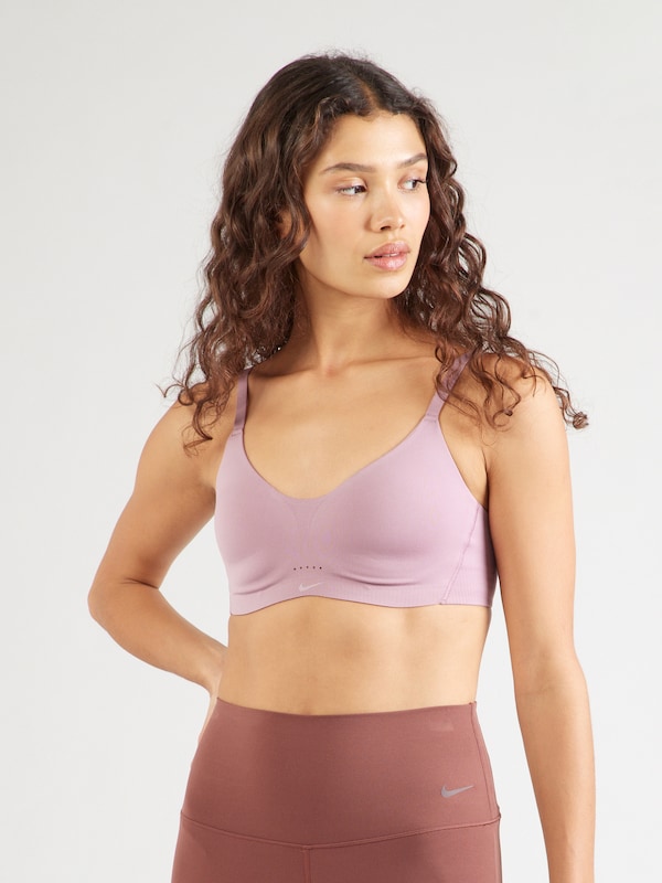 NIKE Bustino Reggiseno Sportivo 'ALATE MINIMALIST' In Prugna
