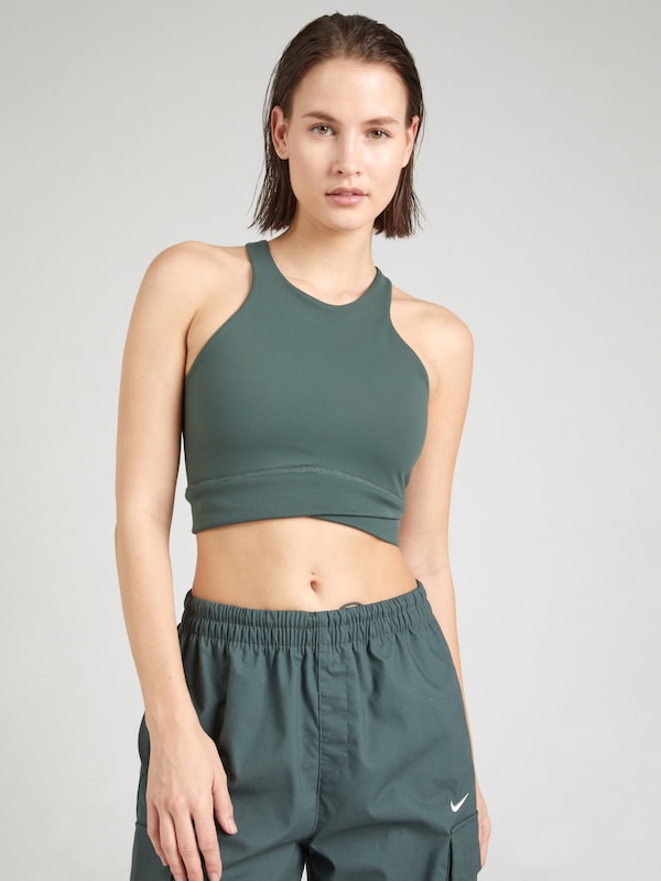 NIKE Bustino Reggiseno Sportivo In Verde Scuro
