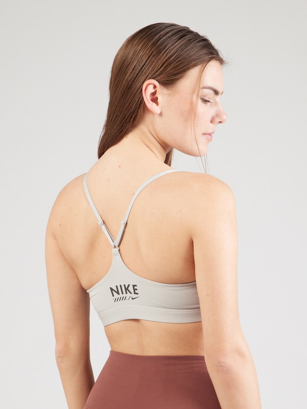 NIKE Bustino Reggiseno Sportivo 'INDY' In Grigio Chiaro