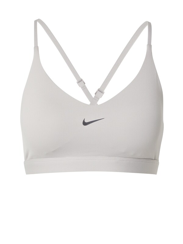 NIKE Bustino Reggiseno sportivo 'INDY' in Grigio Chiaro
