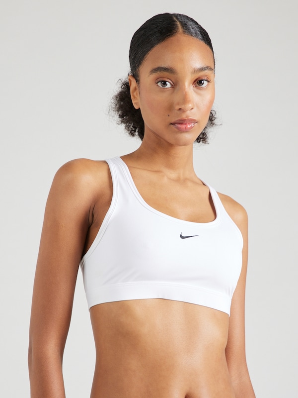 NIKE Bustino Reggiseno Sportivo 'Swoosh' In Bianco