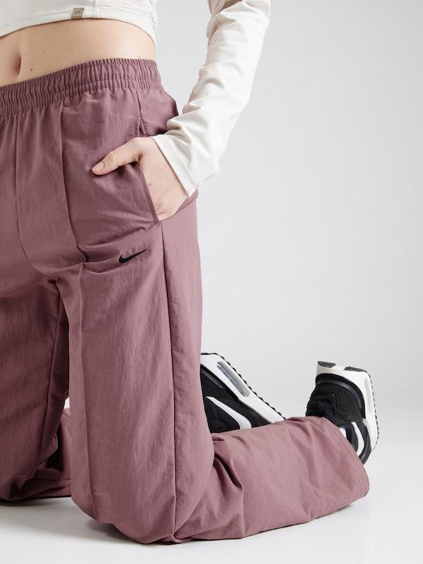 Nike Sportswear Wide Leg Pantaloni Con Piega Frontale In Marrone