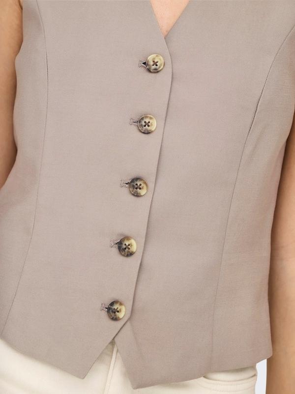 ONLY Gilet Da Completo In Greige