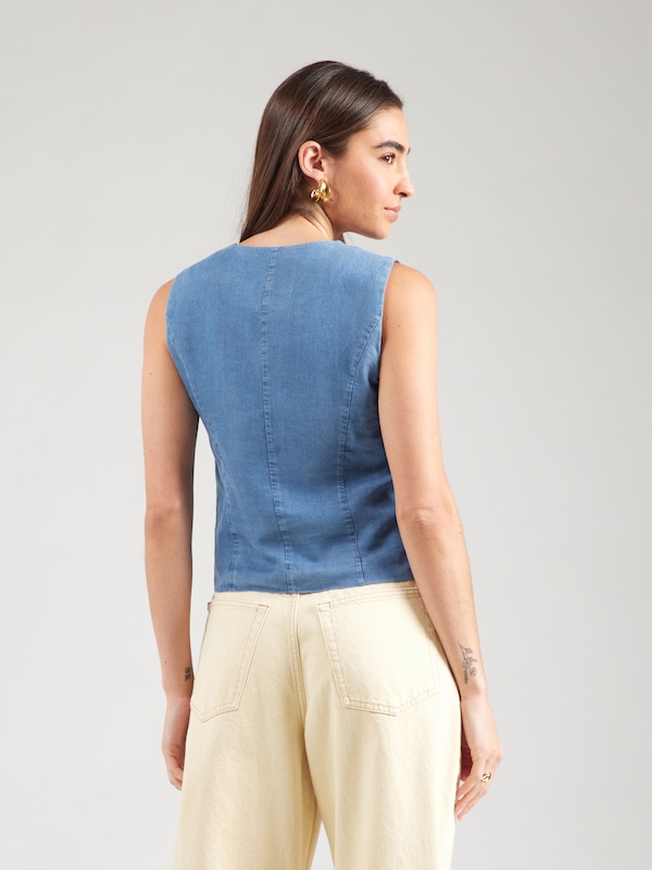 ONLY Gilet 'ONLIRIS CHARIS' In Blu Denim