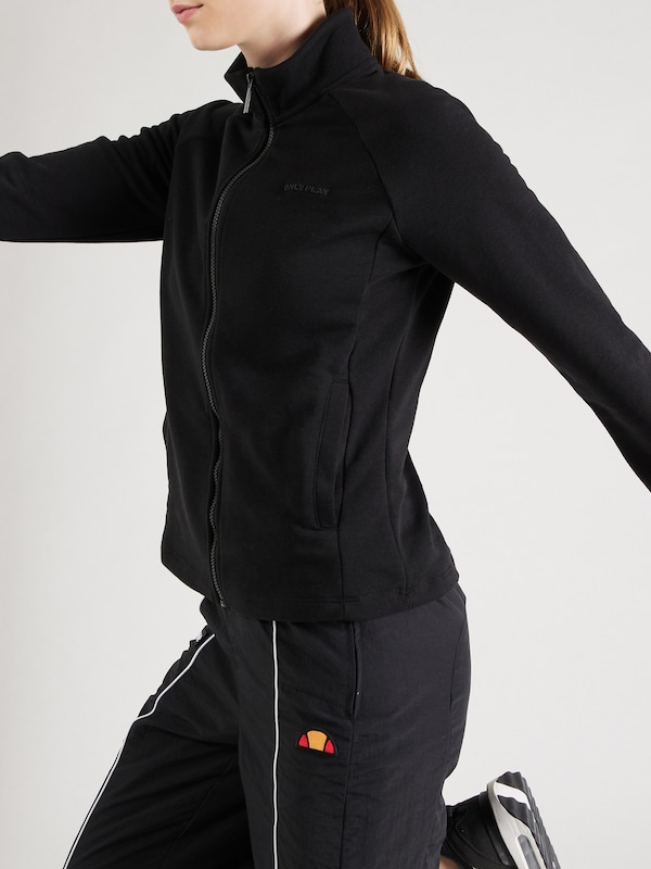 ONLY PLAY Giacca Di Felpa Sportiva 'MELINA' In Nero