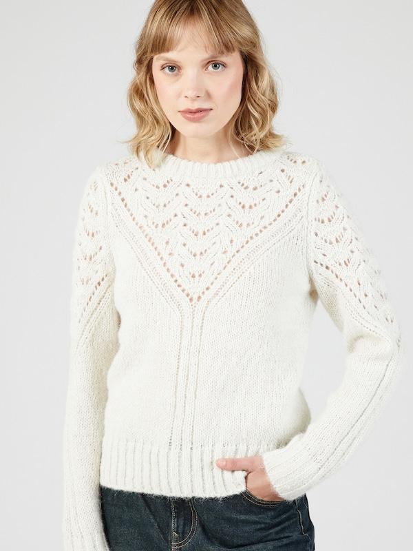 ONLY Pullover 'ONLALPINA' In Bianco Lana