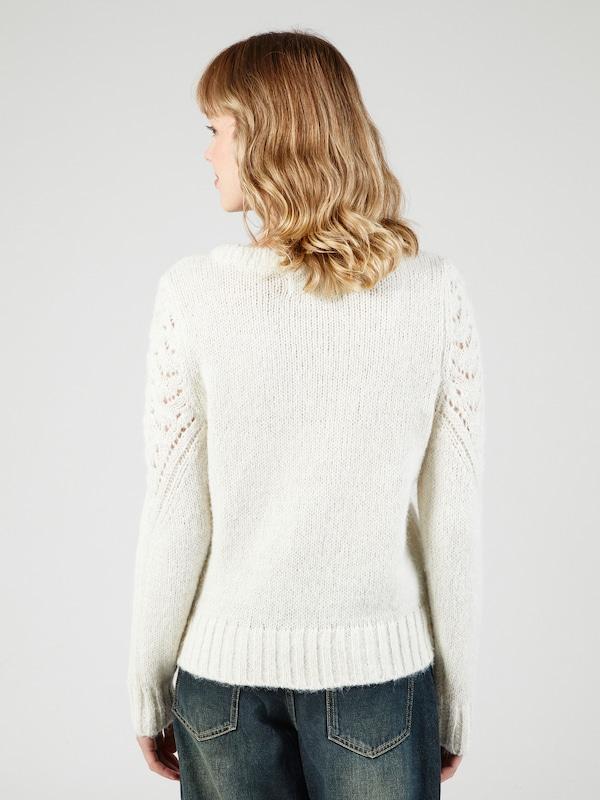 ONLY Pullover 'ONLALPINA' In Bianco Lana
