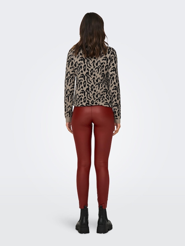 ONLY Regular Leggings 'COOL' In Rosso Scuro