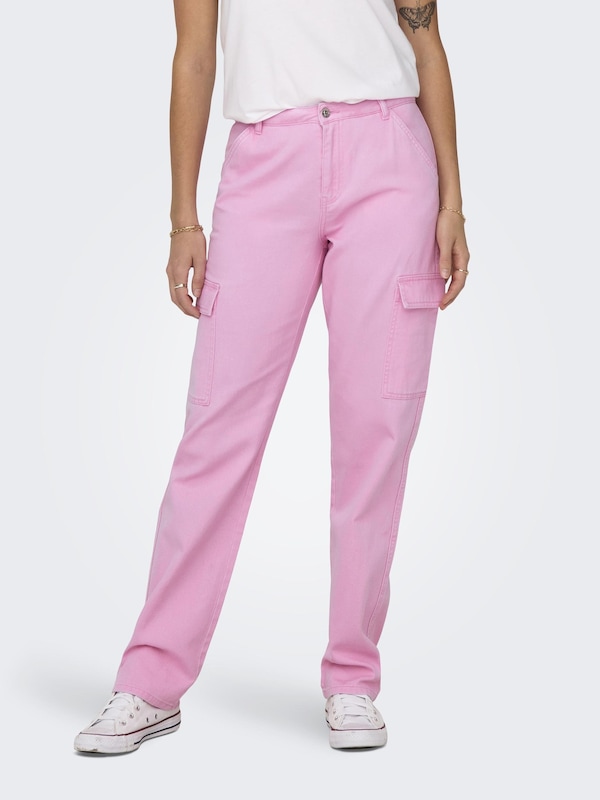 ONLY Regular Pantaloni Cargo 'MANGA' In Rosa Chiaro