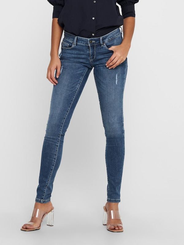 ONLY Skinny Jeans 'Coral' In Blu Denim